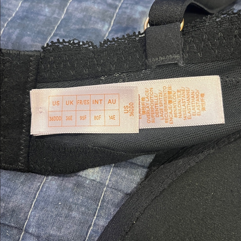 Savage X Fenty Black Underwire Bra 36 DDD - Picture 9 of 9